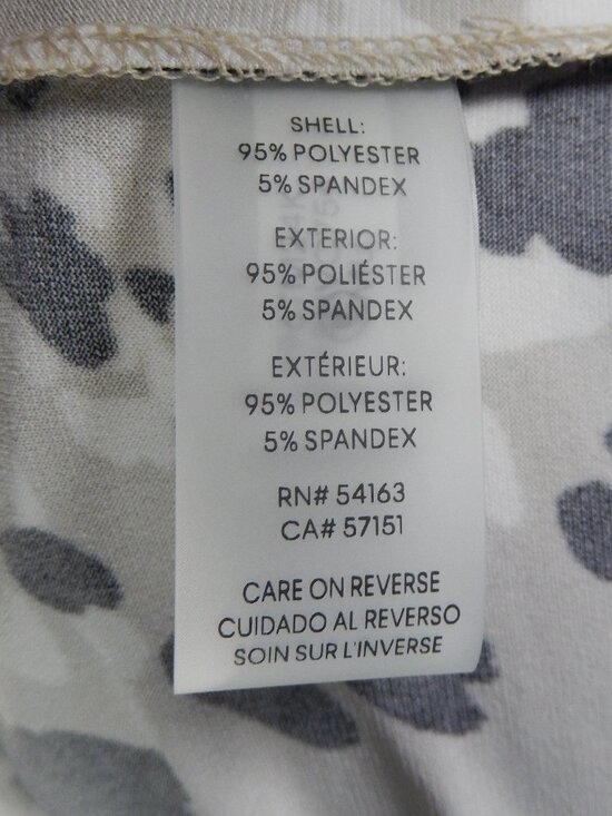 Calvin Klein Taupe/Black/White Sleeveless Knotted V-Neck Career Shell Extra Sm - Picture 10 of 11